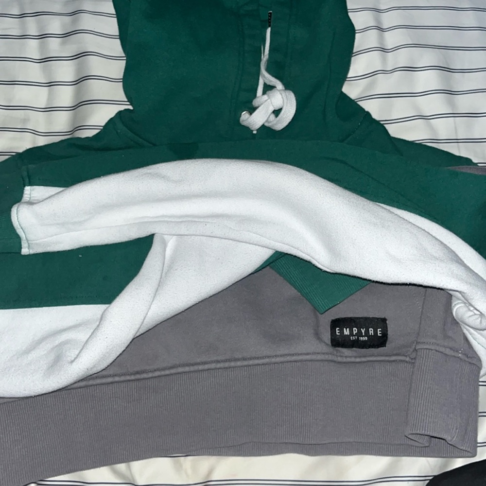 Green gray white empyre hoodie, barely worn